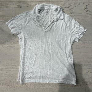 Linen White Polo from A&F. Size Medium
